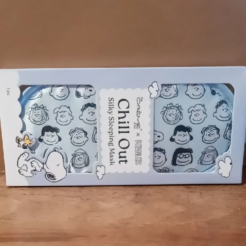 Peanuts X Creme Shop Blue Silky Sleep Mask